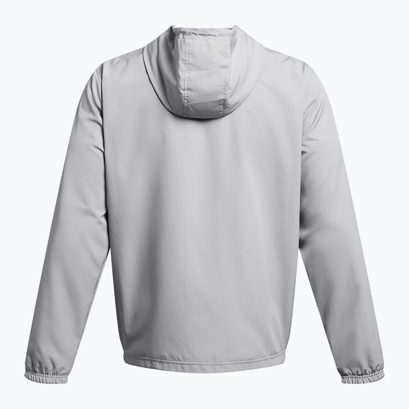 Куртка противітряна чоловіча Under Armour Sportstyle Windbreaker mod gray/castlerock/white 4