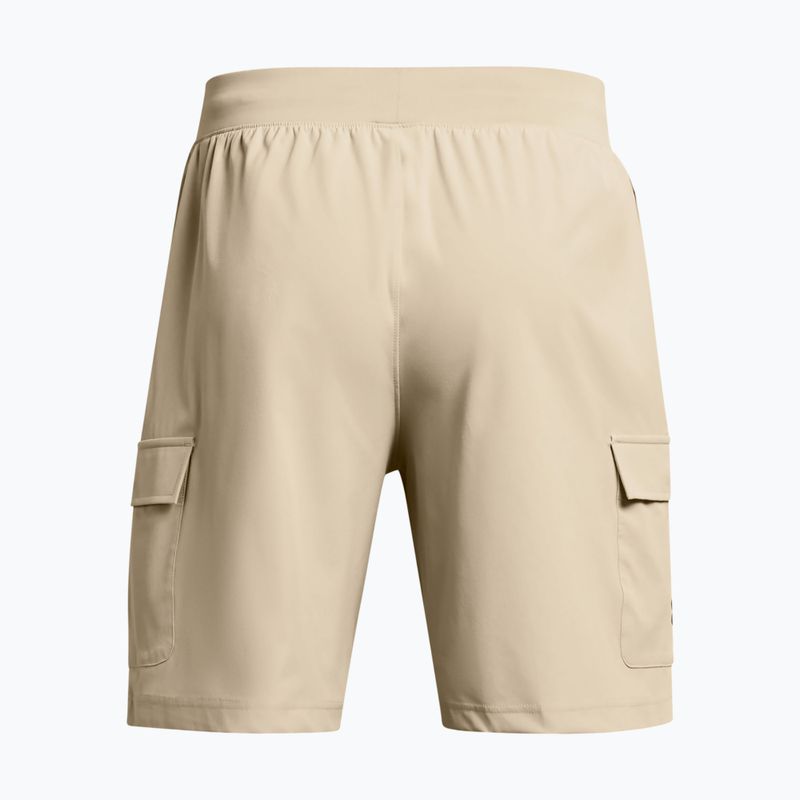 Шорти для тренувань чоловічі Under Armour Stretch Woven Cargo khaki base/black 6