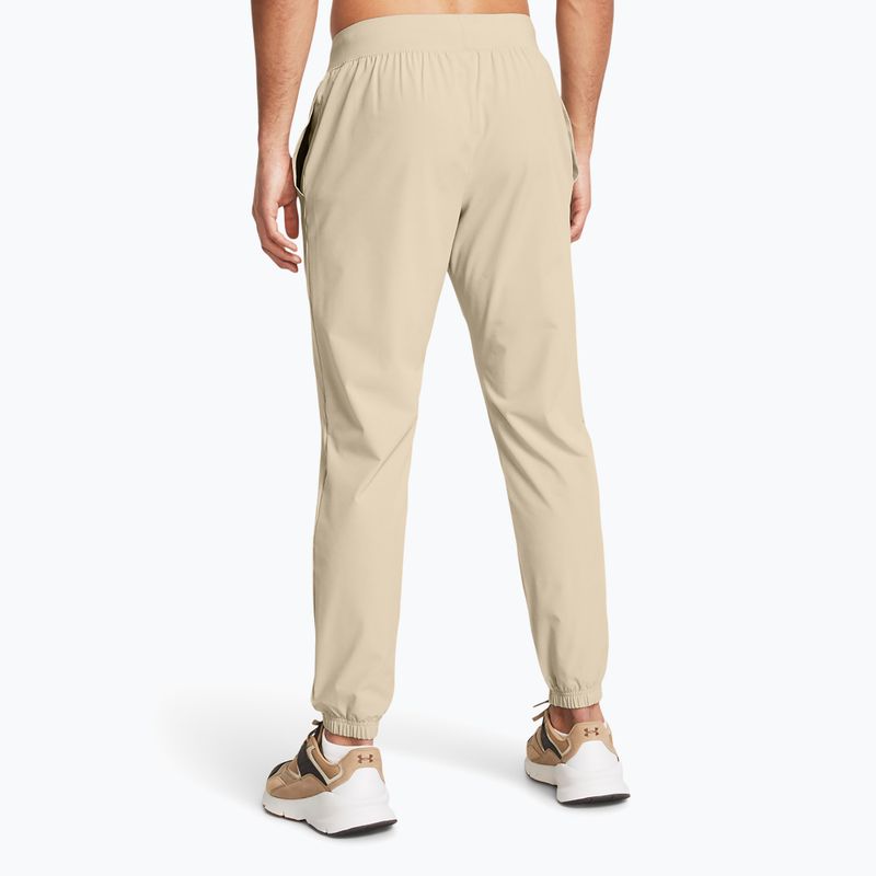 Штани чоловічі Under Armour Stretch Woven Joggers khaki base/black 3