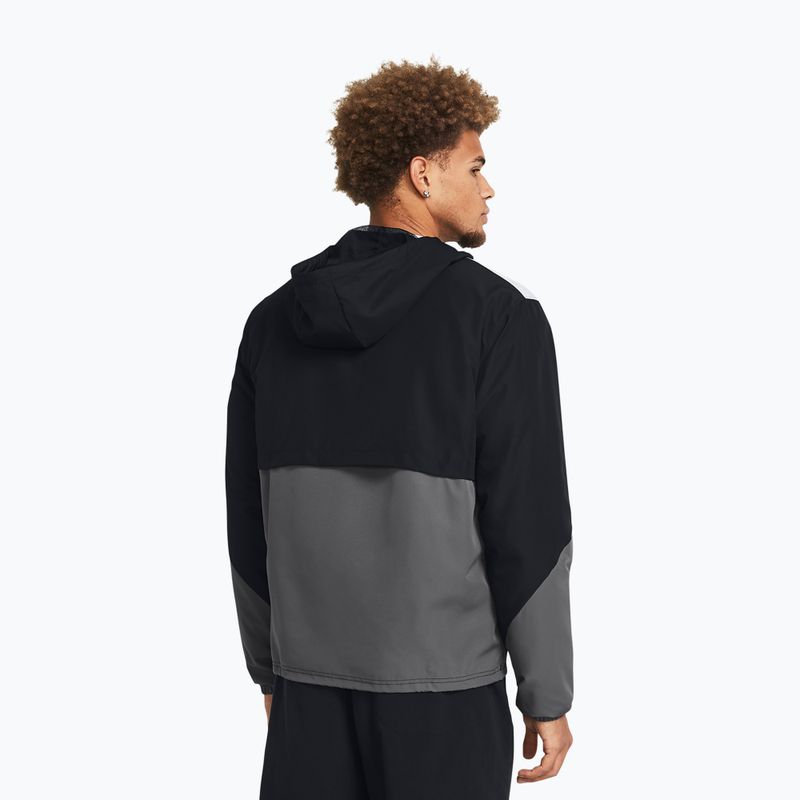 Чоловіча тренувальна куртка Under Armour Legacy Windbreaker чорний/кастрюля/кастрюля 2