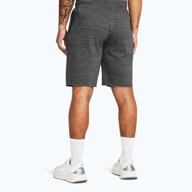 Шорти для тренувань чоловічі Under Armour Rival Terry castlerock light heather/onyx white 3