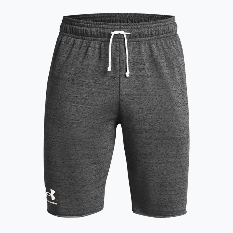Шорти для тренувань чоловічі Under Armour Rival Terry castlerock light heather/onyx white 5