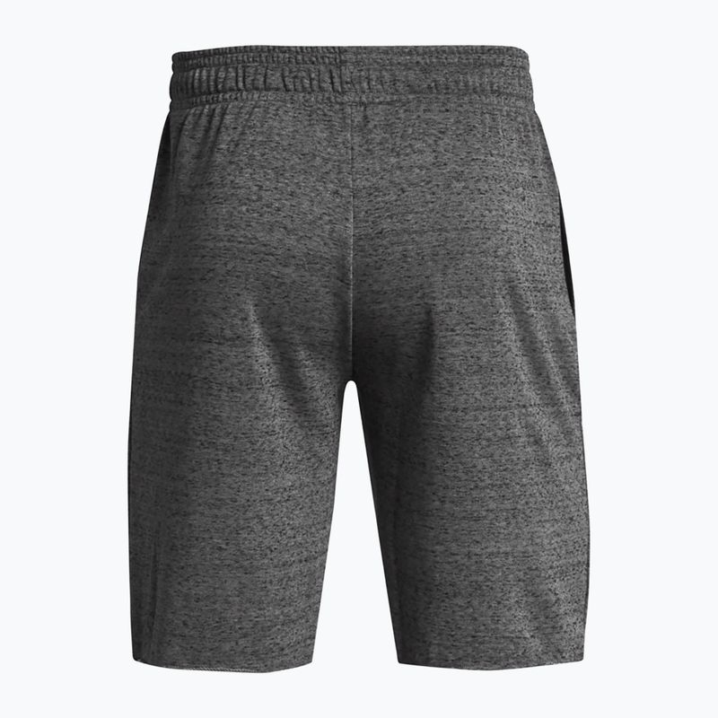 Шорти для тренувань чоловічі Under Armour Rival Terry castlerock light heather/onyx white 6