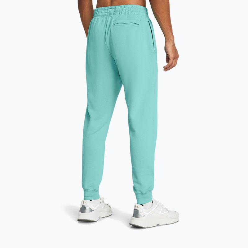 Штани чоловічі Under Armour Rival Fleece Joggers radial turquoise/white 3