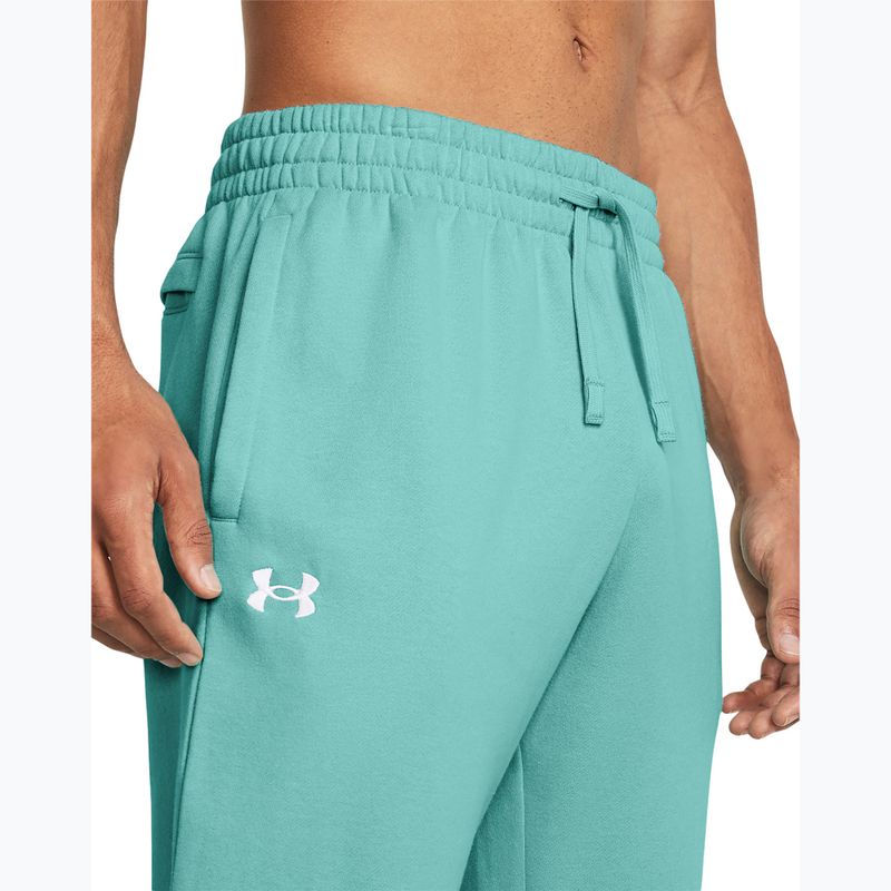 Штани чоловічі Under Armour Rival Fleece Joggers radial turquoise/white 4