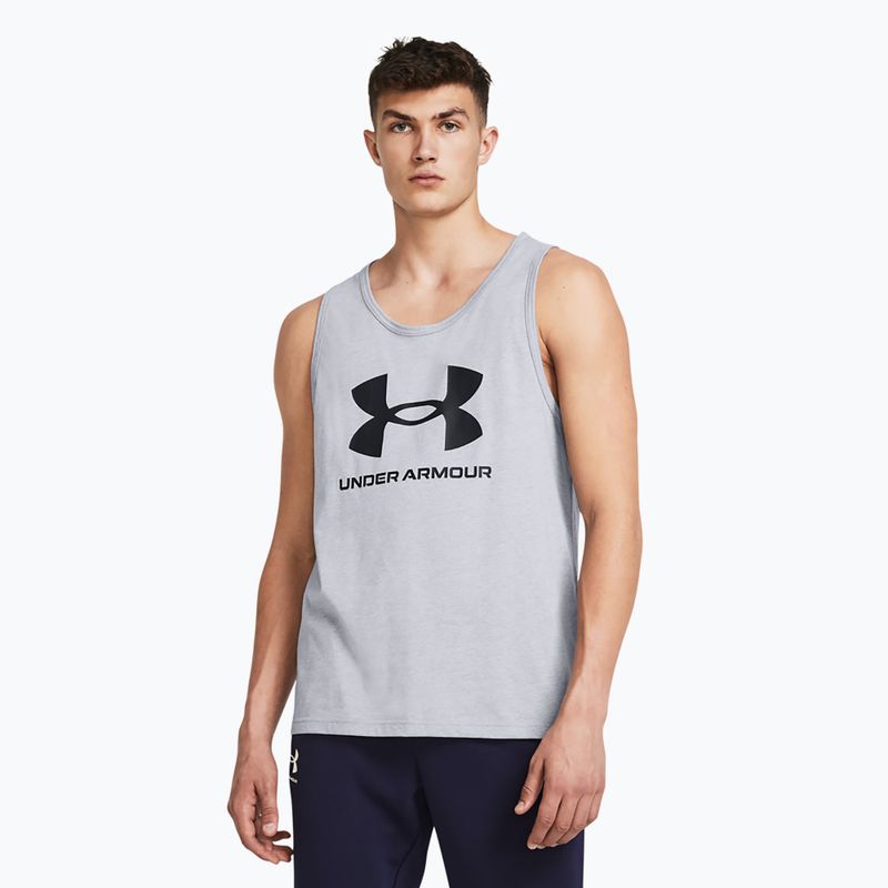 Топ чоловічий Under Armour Sportstyle Logo steel light heather/black