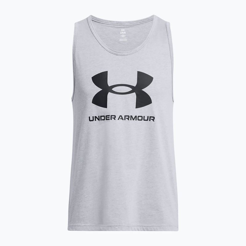 Топ чоловічий Under Armour Sportstyle Logo steel light heather/black 3