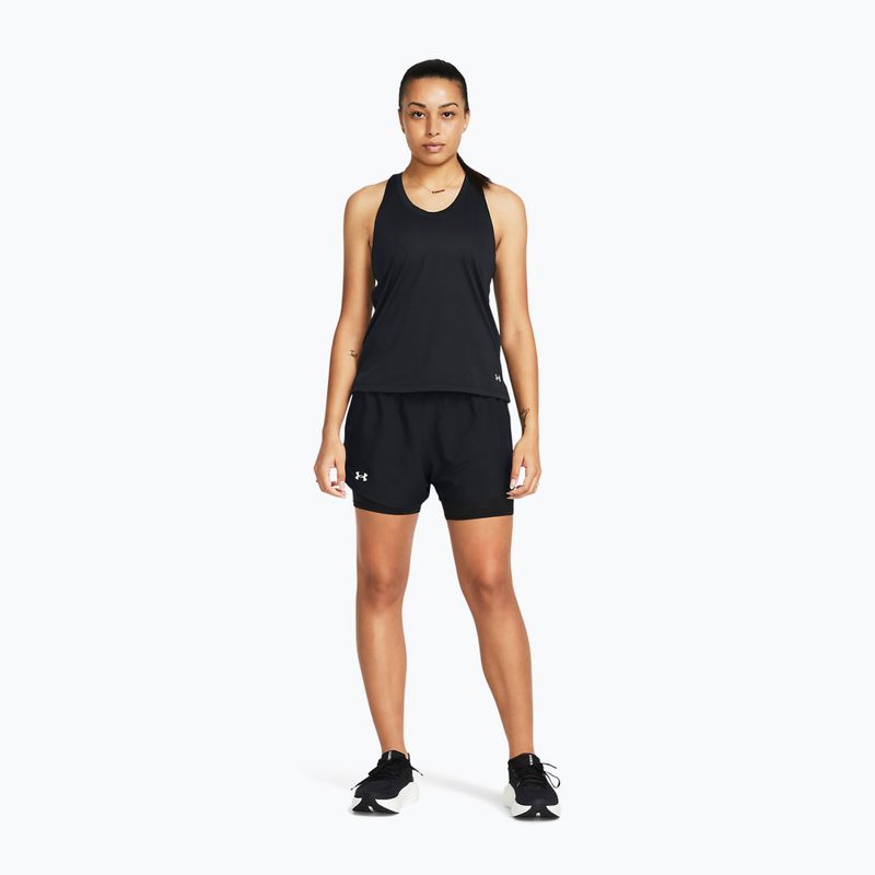 Шорти для бігу жіночі Under Armour Fly By 2in1 black/black/reflective 2