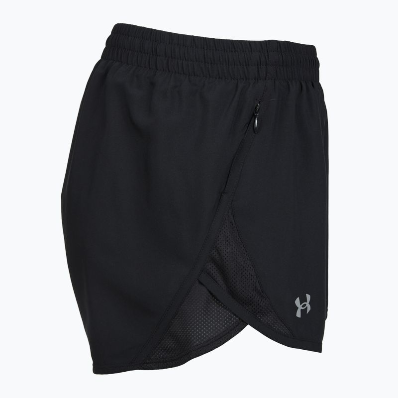 Шорти для бігу жіночі Under Armour Fly By 3" black/black/reflective 3