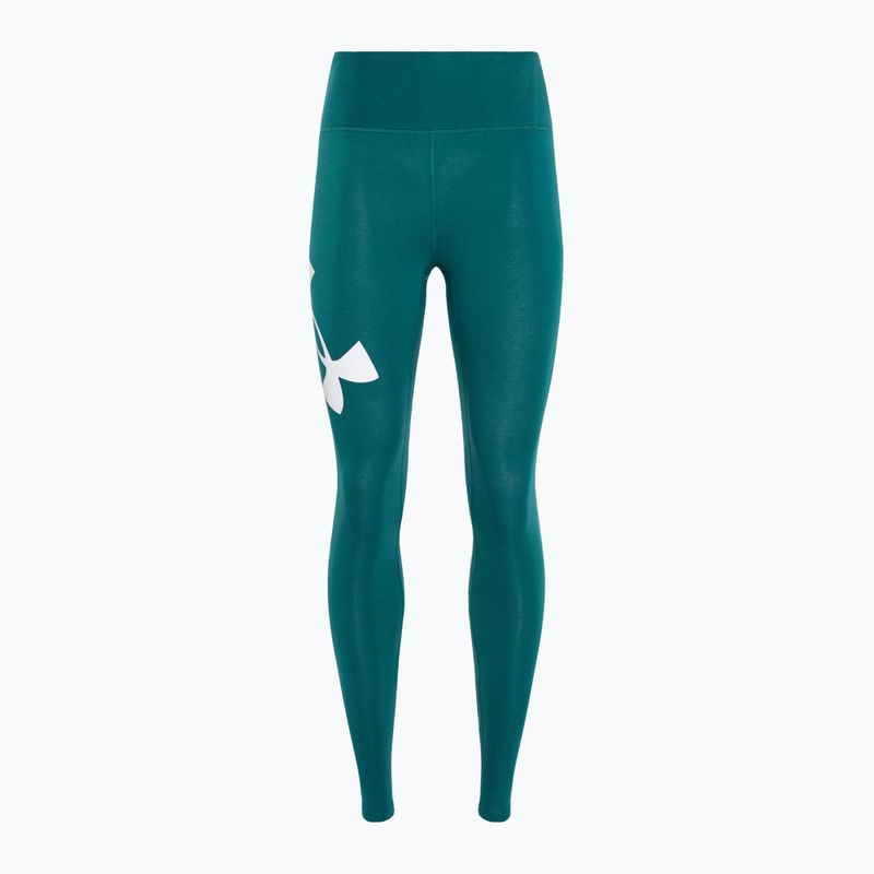 Легінси жіночі Under Armour Campus hydro teal/white 5