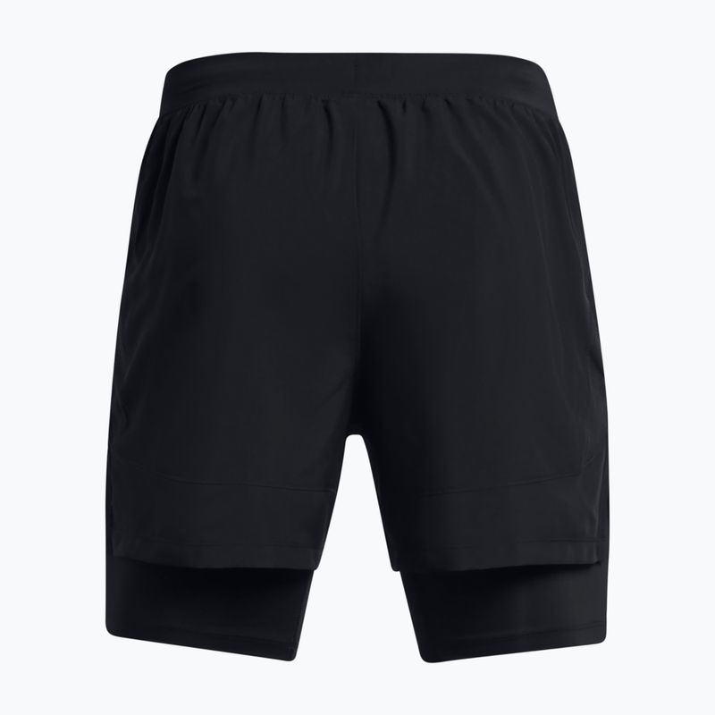 Шорти для бігу чоловічі Under Armour Launch 5" 2in1 black/black/reflective 6