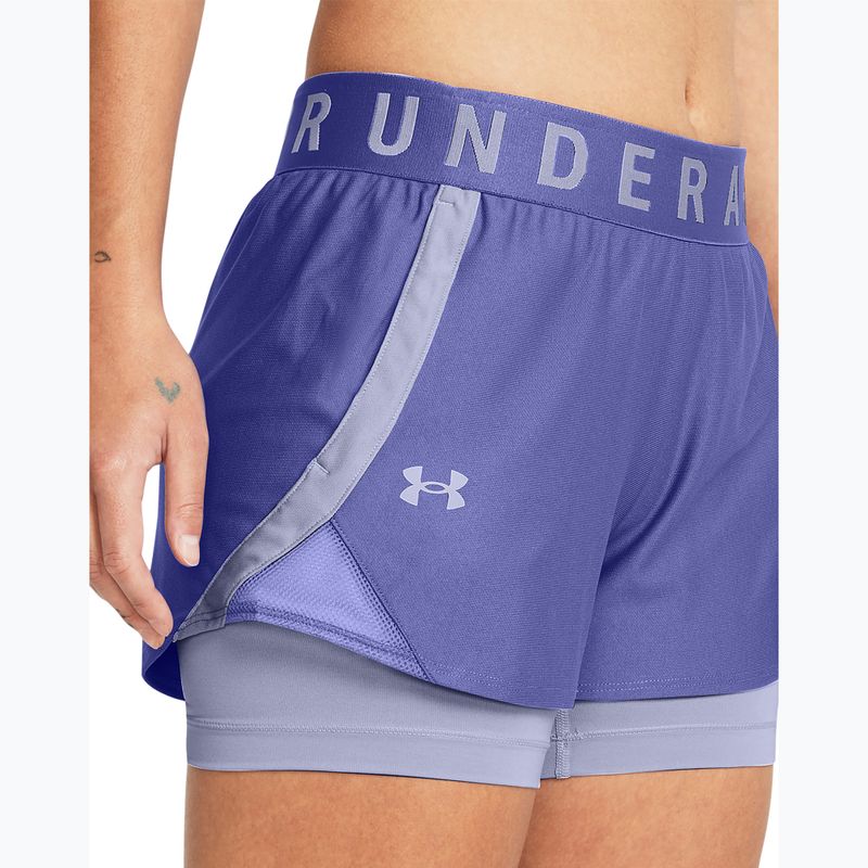 Шорти для тренувань жіночі Under Armour Play Up 2-In-1 starlight/celeste/celeste 4