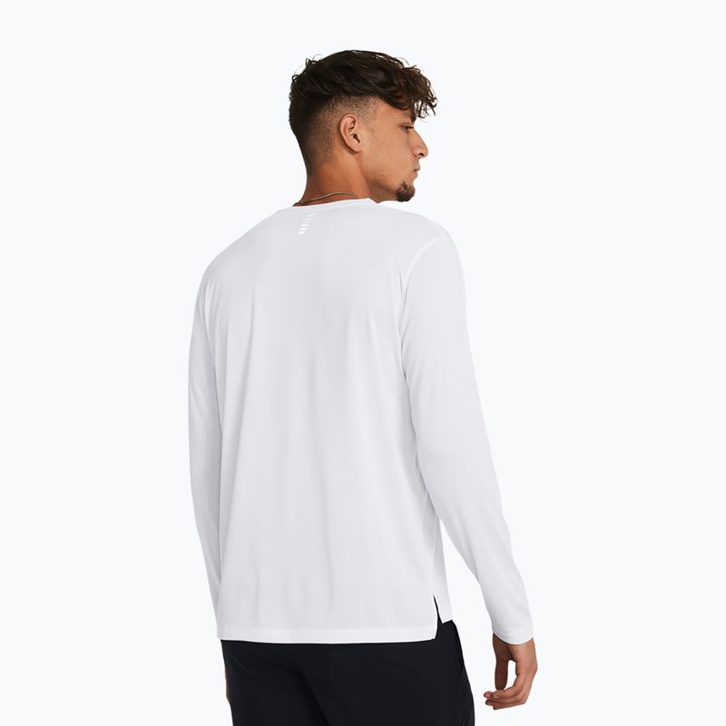 Лонгслів для бігу чоловічий Under Armour Launch whte/reflective 2