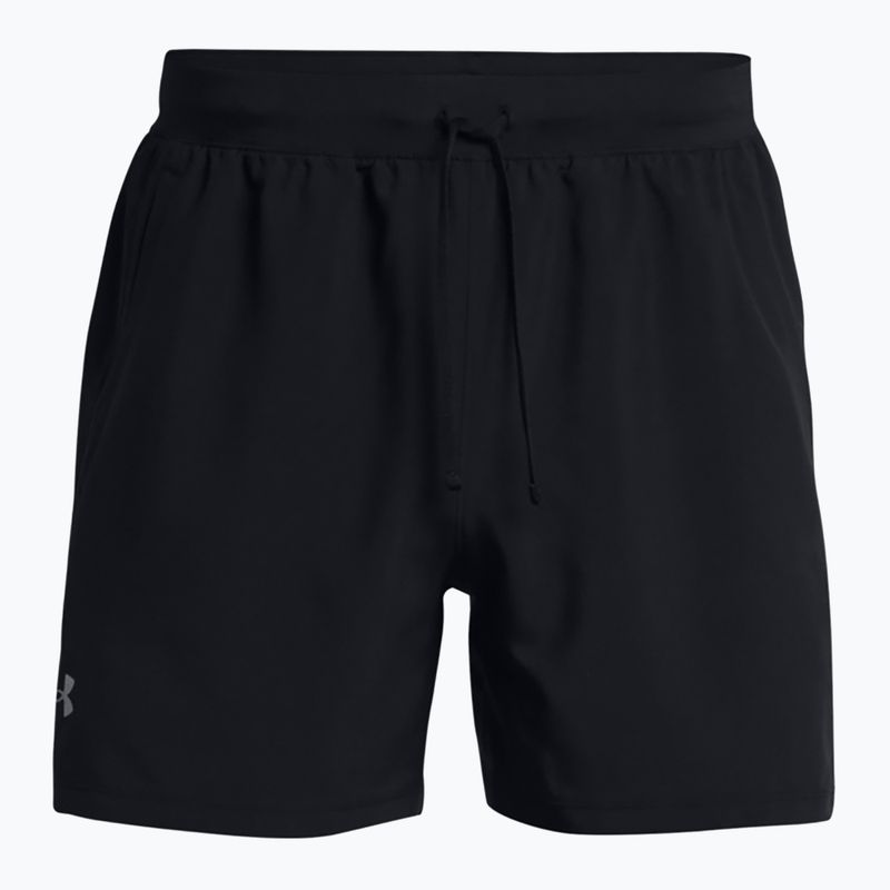 Чоловічі бігові шорти Under Armour Lanch 5" без підкладки чорні / чорні / світловідбиваючі 6