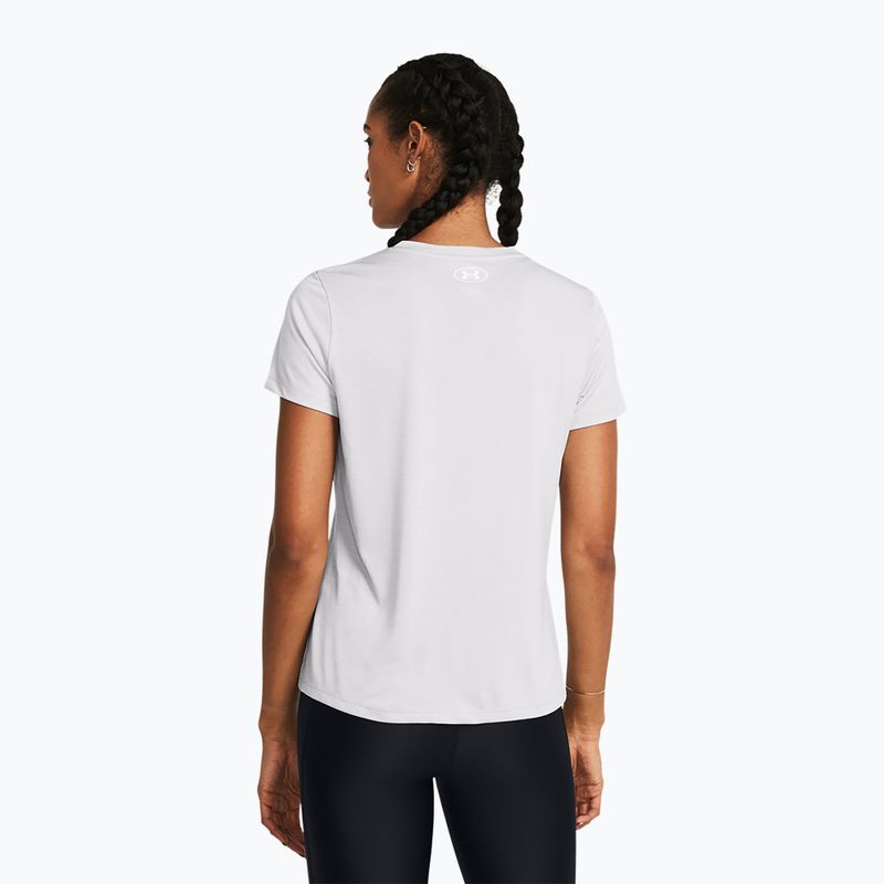 Жіноча тренувальна футболка Under Armour Tech V-Twist halo gray/white 2