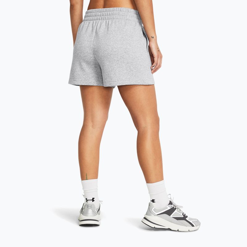 Шорти для тренувань жіночі Under Armour Rival Fleece mod gray light heather/white 3