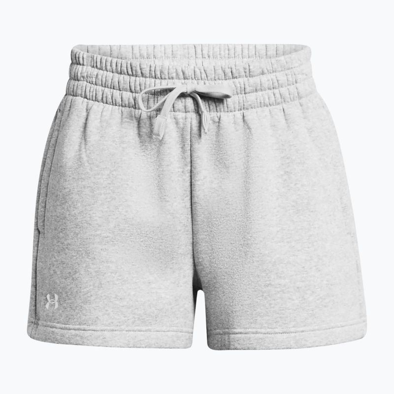 Шорти для тренувань жіночі Under Armour Rival Fleece mod gray light heather/white 5