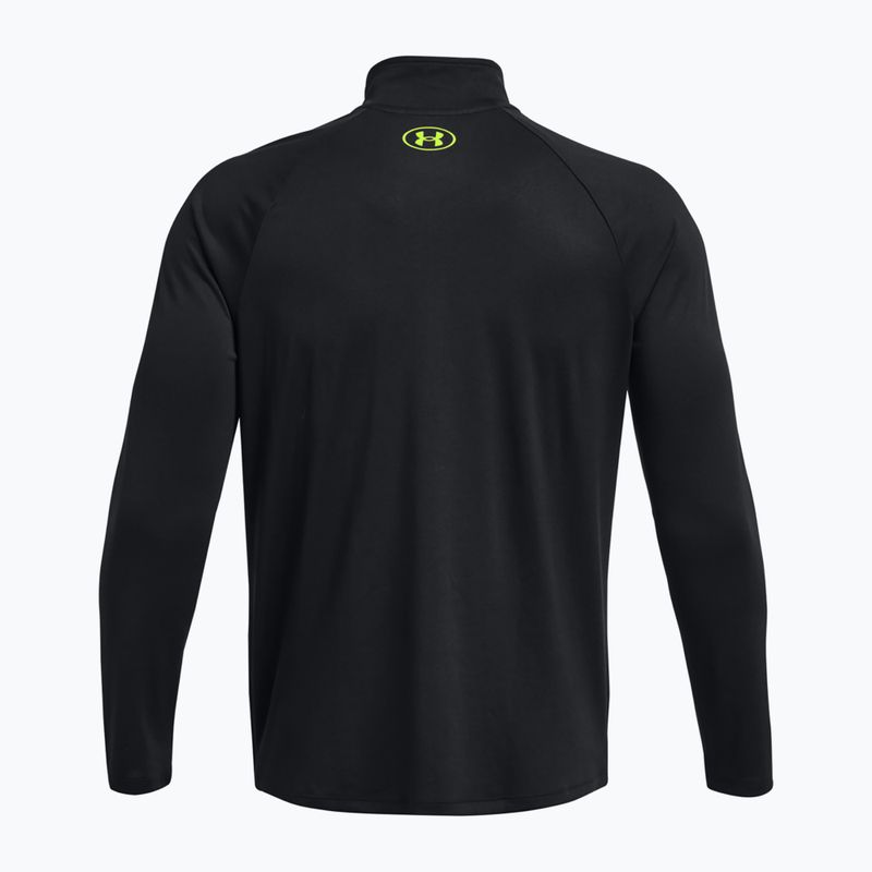 Кофта чоловіча Under Armour Tech 2.0 1/2 Zip black/high vis yellow 5