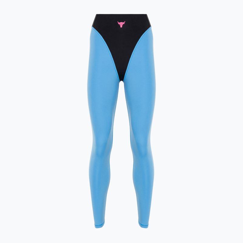 Легінси для тренувань жіночі Under Armour Project Rock LG Grind Ankle Leg black/viral blue/astro pink 4