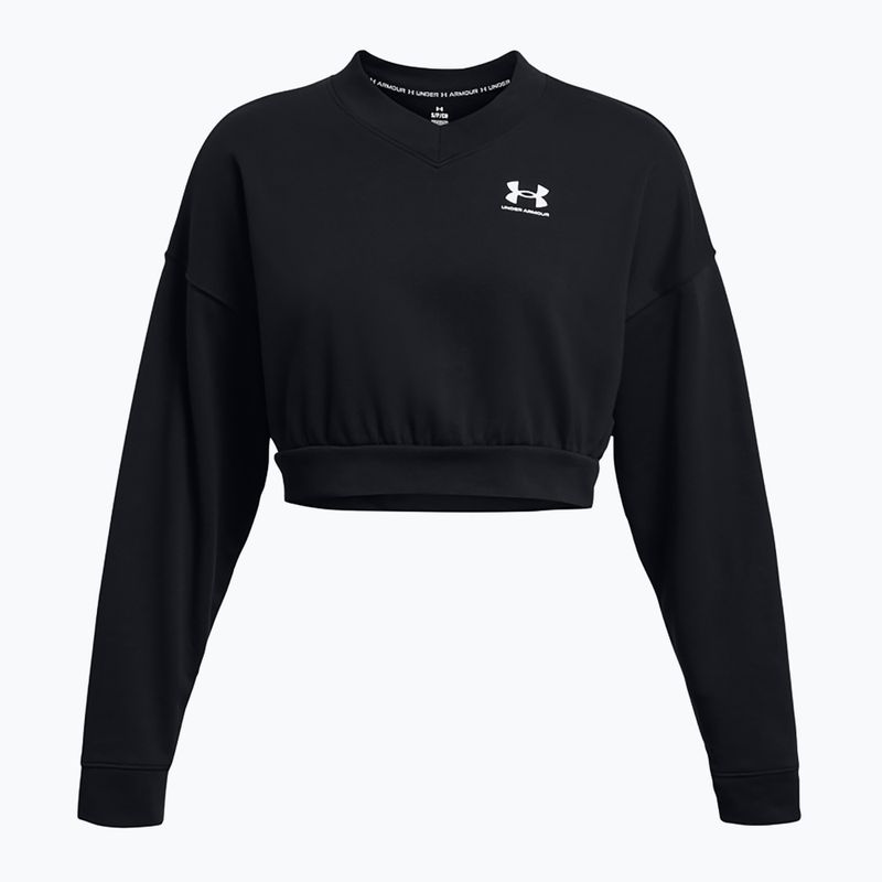 Кофта для тренувань жіноча Under Armour Rival Terry Os Crop Crew black/white 3