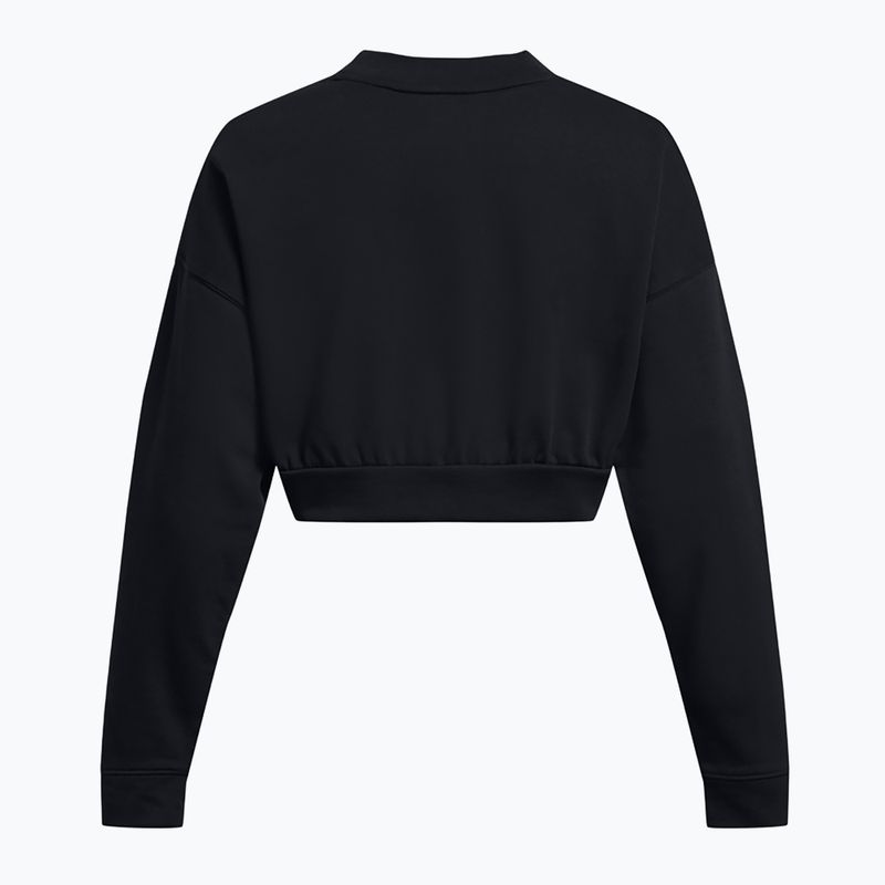 Кофта для тренувань жіноча Under Armour Rival Terry Os Crop Crew black/white 4