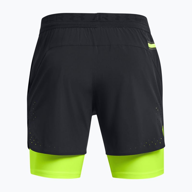 Шорти чоловічі Under Armour Peak Woven 2in1 black/high vis yellow/high vis yellow 6