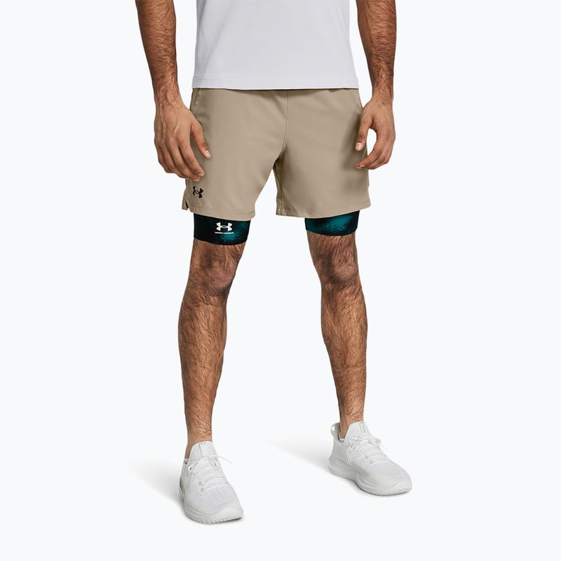 Чоловічі тренувальні шорти Under Armour UA Vanish Woven 6in timberwolf taupe/black