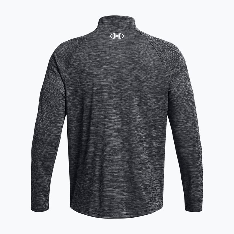 Кофта чоловіча Under Armour Tech Textured 1/2 Zip LS black/white 2