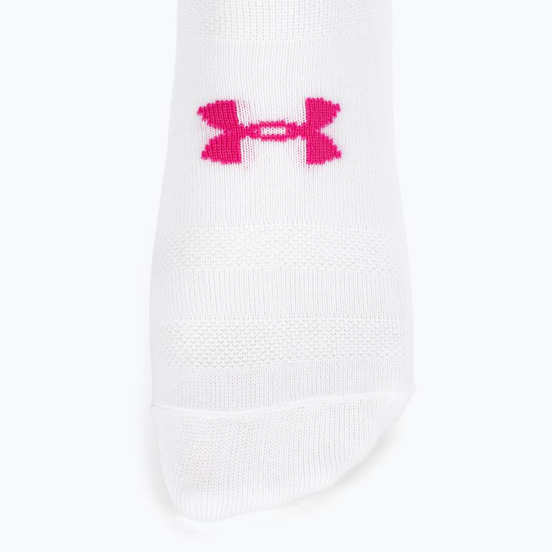 Шкарпетки для тренувань жіночі Under Armour Essential Nv Mid Crew 3P white/white/astro pink 3