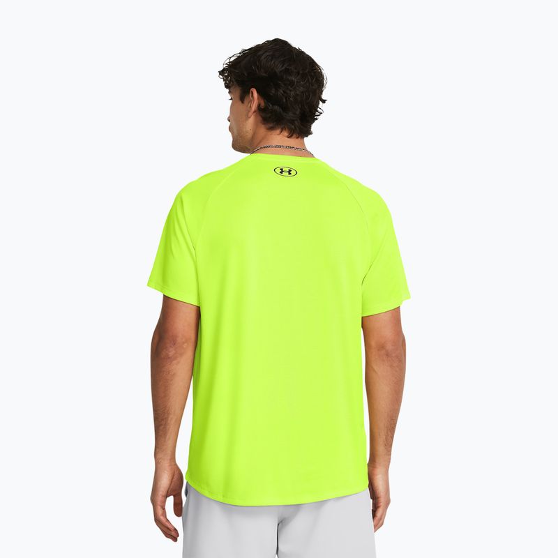 Футболка для тренувань чоловіча Under Armour Tech Textured high vis yellow/black 2