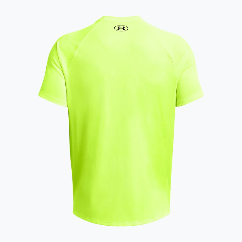 Футболка для тренувань чоловіча Under Armour Tech Textured high vis yellow/black 5