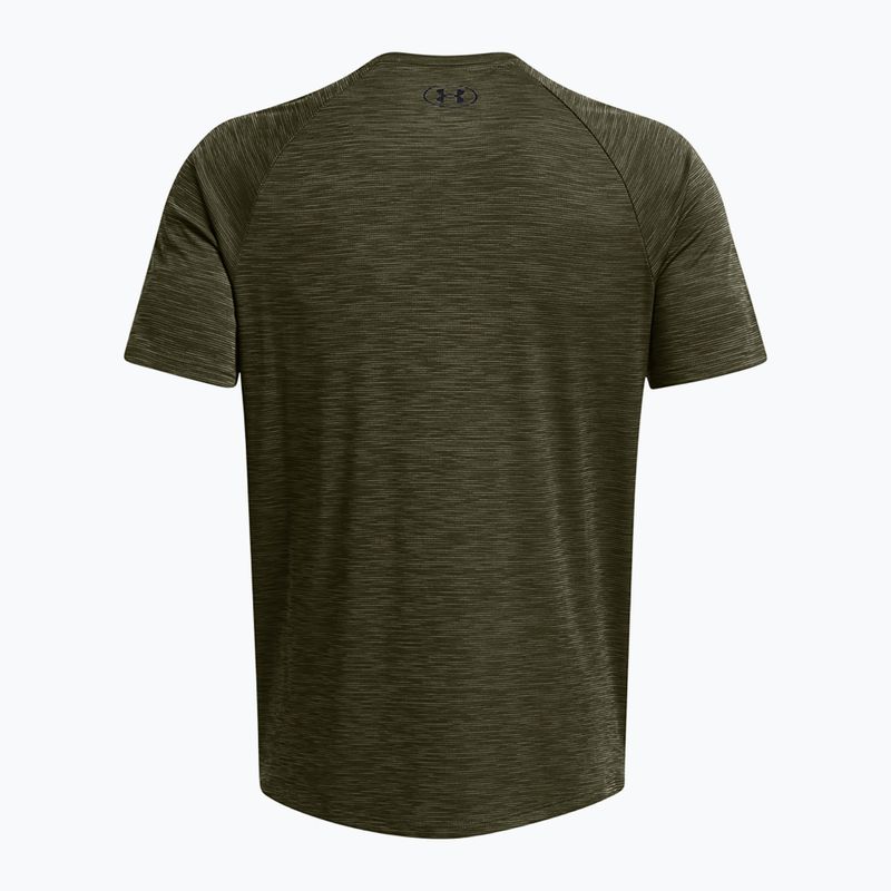 Футболка для тренувань чоловіча Under Armour Tech Textured marine od green/black 2