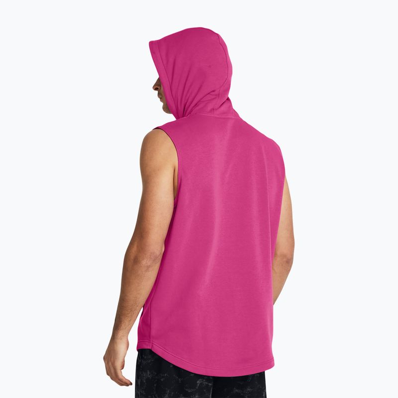 Футболка для тренувань чоловіча Under Armour Project Q2 Payoff Fleece HD astro pink/atomic/black 2