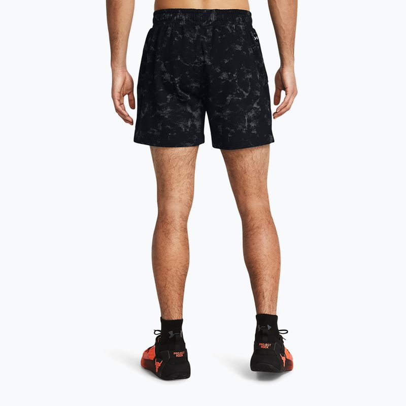 Шорти для тренувань чоловічі Under Armour Project Rock AOP Rvl Terry Sts black 2