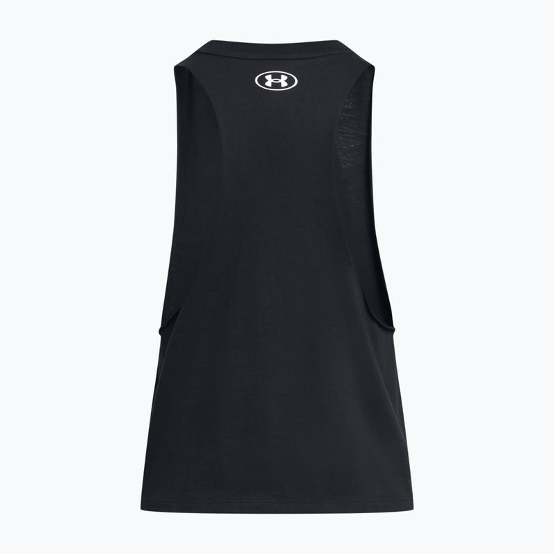 Жіноча тренувальна майка Under Armour Project Rock Neon Flame Tank чорна/чорна 4