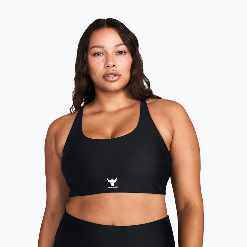 Бюстгальтер фітнес Under Armour Project Rock All Train Crossback black/white
