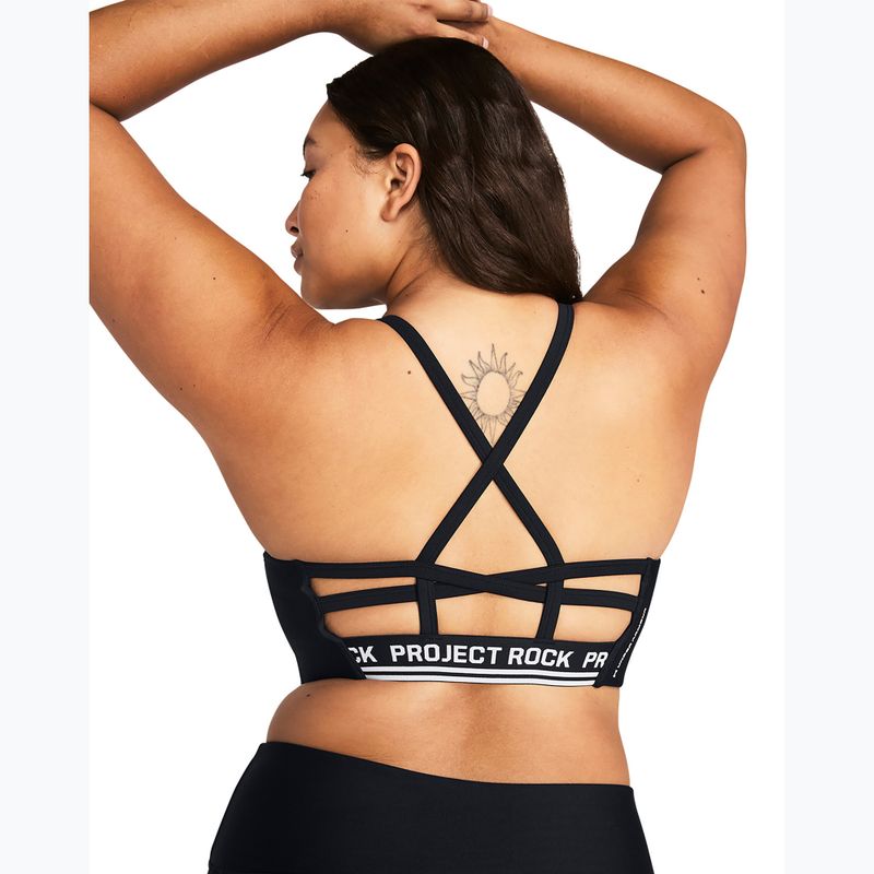 Бюстгальтер фітнес Under Armour Project Rock All Train Crossback black/white 2