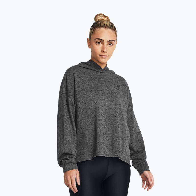 Кофта для тренувань жіноча Under Armour Rival Terry OS Hoodie castlerock full heather/black