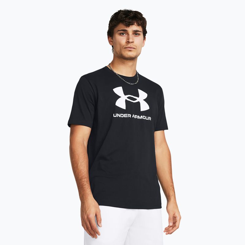 Футболка чоловіча Under Armour Sportstyle Logo Update black/white