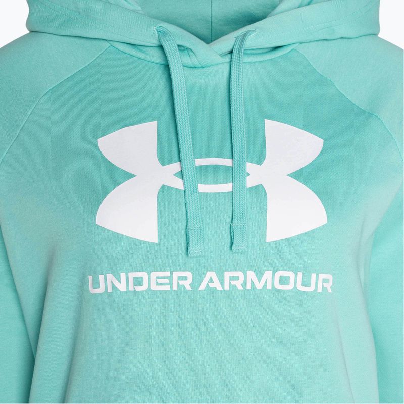 Кофта жіноча Under Armour Rival Fleece Big Logo Hoody radial turquoise/white 6