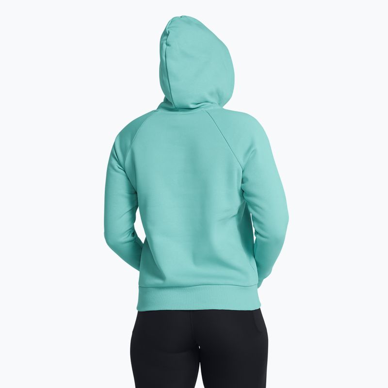 Кофта жіноча Under Armour Rival Fleece Big Logo Hoody radial turquoise/white 2