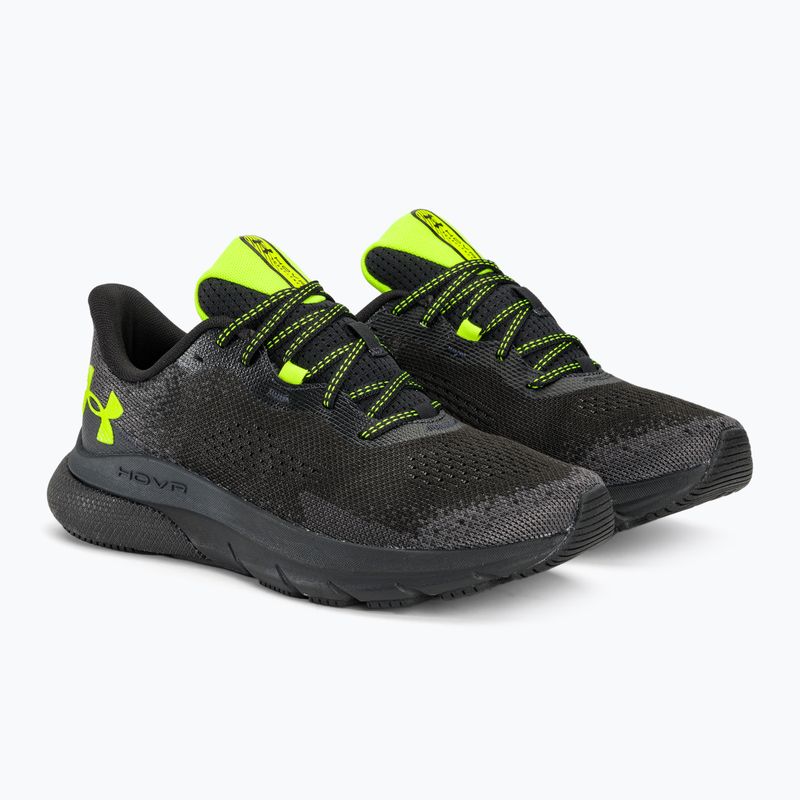 Черевики для бігу чоловічі Under Armour Hovr Turbulence 2 black/black/high vis yellow 4