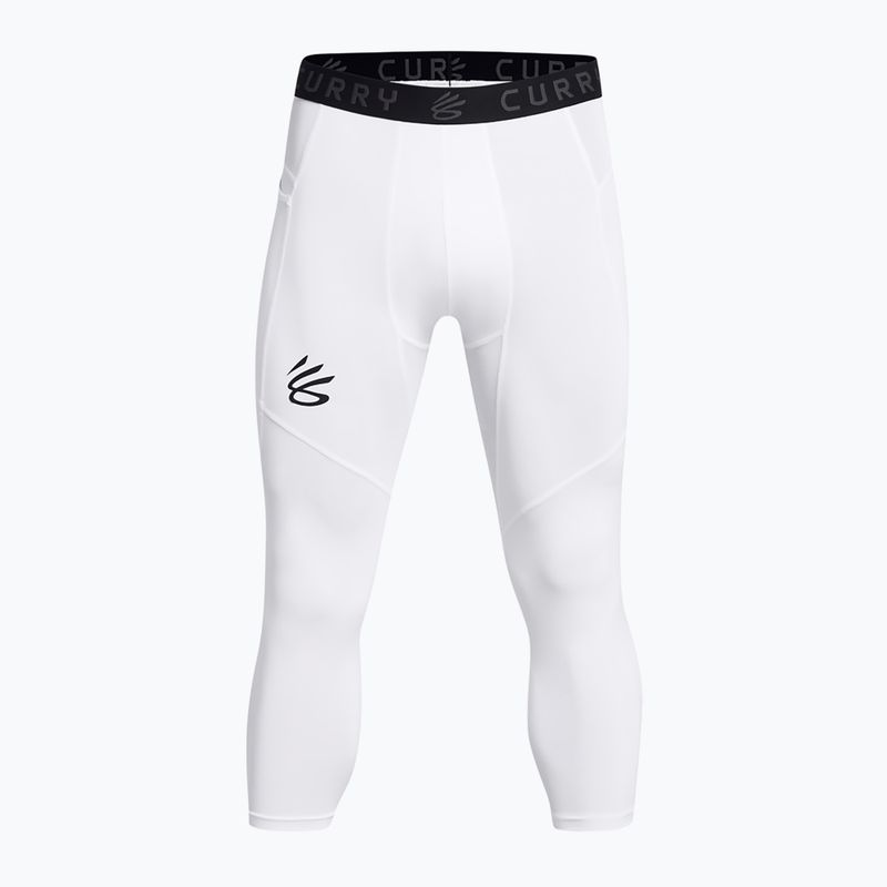 Легінси для тренувань чоловічі Under Armour Curry Brand 3/4 white/white/black