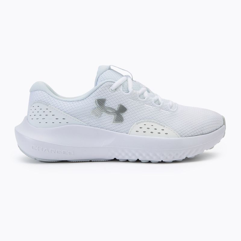 Кросівки для бігу жіночі Under Armour Charged Surge 4 white/distant gray/metallic silver 2