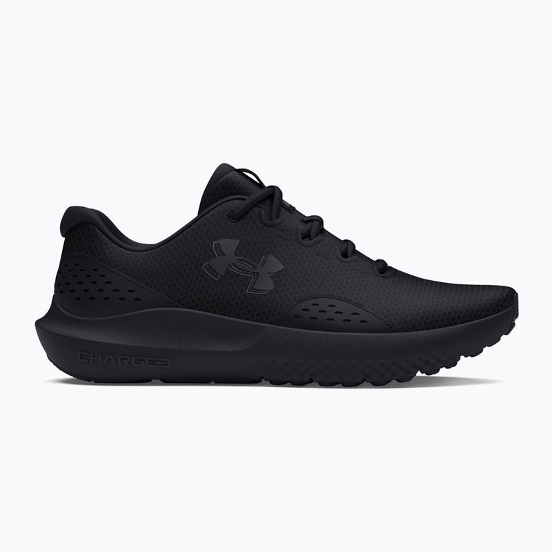 Кросівки для бігу чоловічі Under Armour Charged Surge 4 black/black/black 8