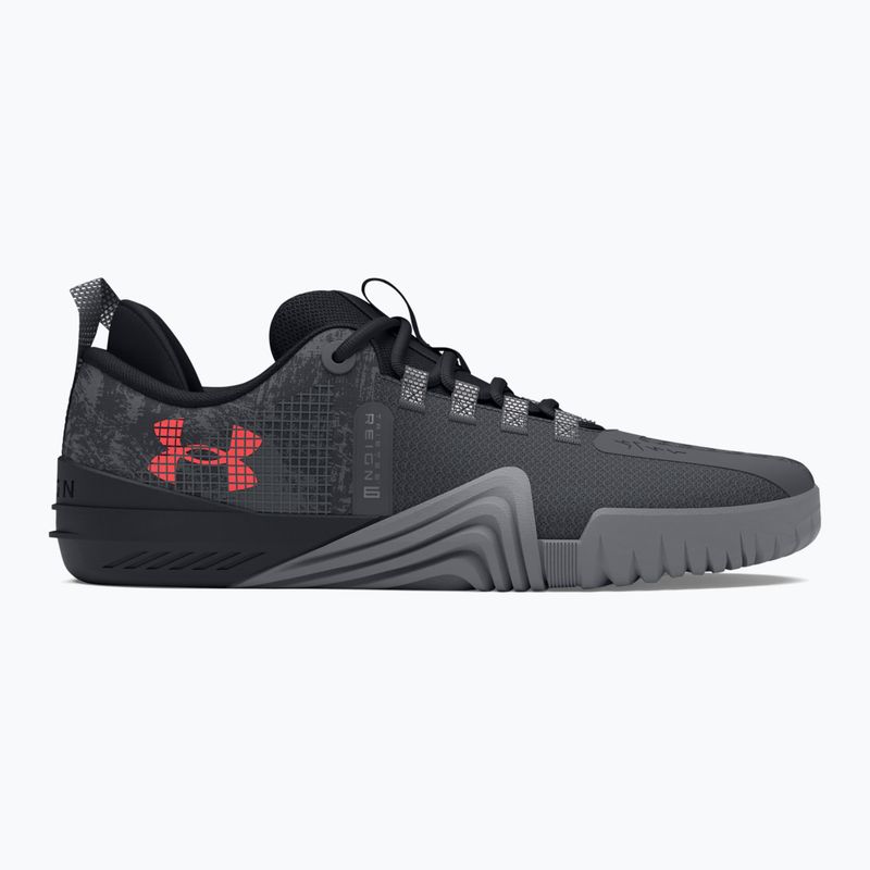 Черевики для тренувань чоловічі Under Armour TriBase Reign 6 gray void/pitch gray/rush red 8
