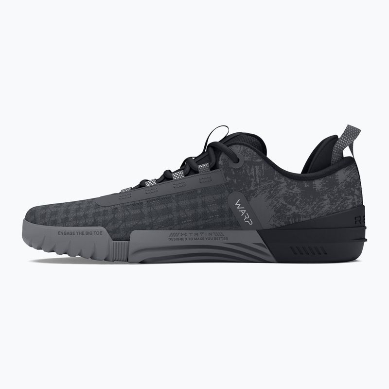 Черевики для тренувань чоловічі Under Armour TriBase Reign 6 gray void/pitch gray/rush red 9