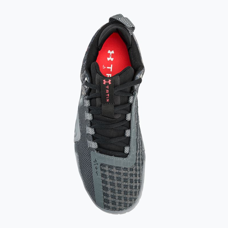 Черевики для тренувань чоловічі Under Armour TriBase Reign 6 gray void/pitch gray/rush red 6