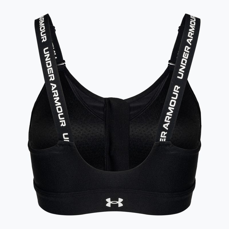 Бюстгальтер фітнес Under Armour Infinity High Zip 2.0 black/white 2