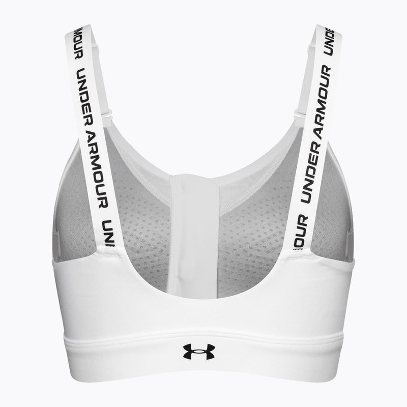 Бюстгальтер фітнес Under Armour Infinity High Zip 2.0 white/black 2